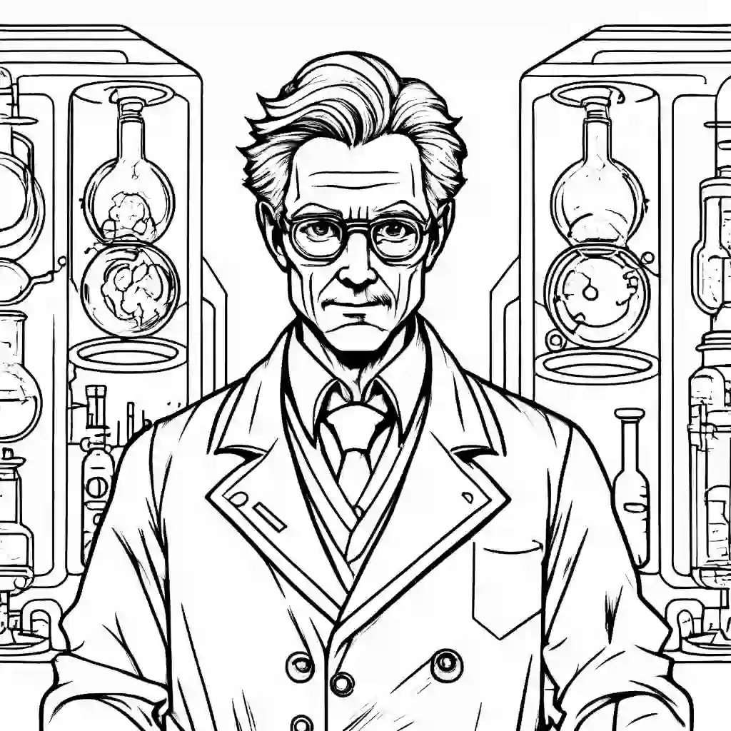 Scientist coloring pages